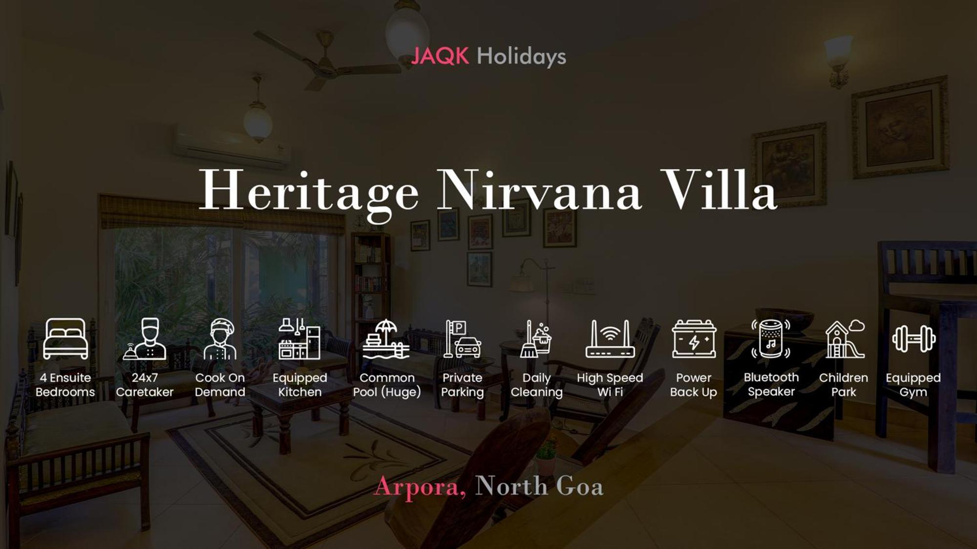 Heritage Nirvana Villa - 4Bhk, Goa Calangute Exterior photo